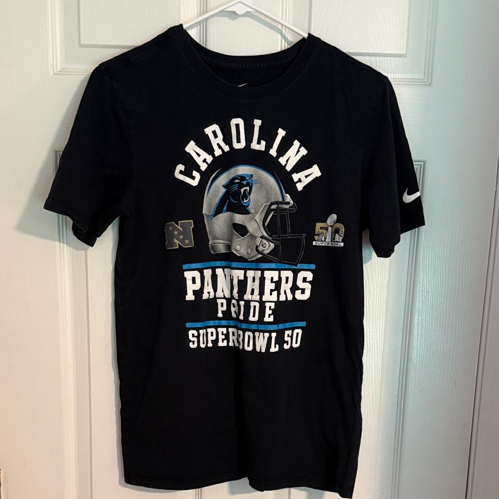 Nike Black Carolina Panthers Super Bowl 50 Tee